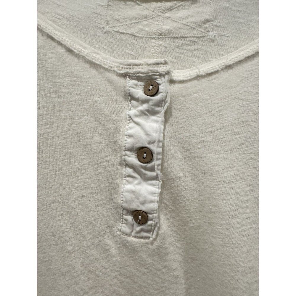 Free People Grand Slam color block henley top in white Size Extra Small - Picture 8 of 12